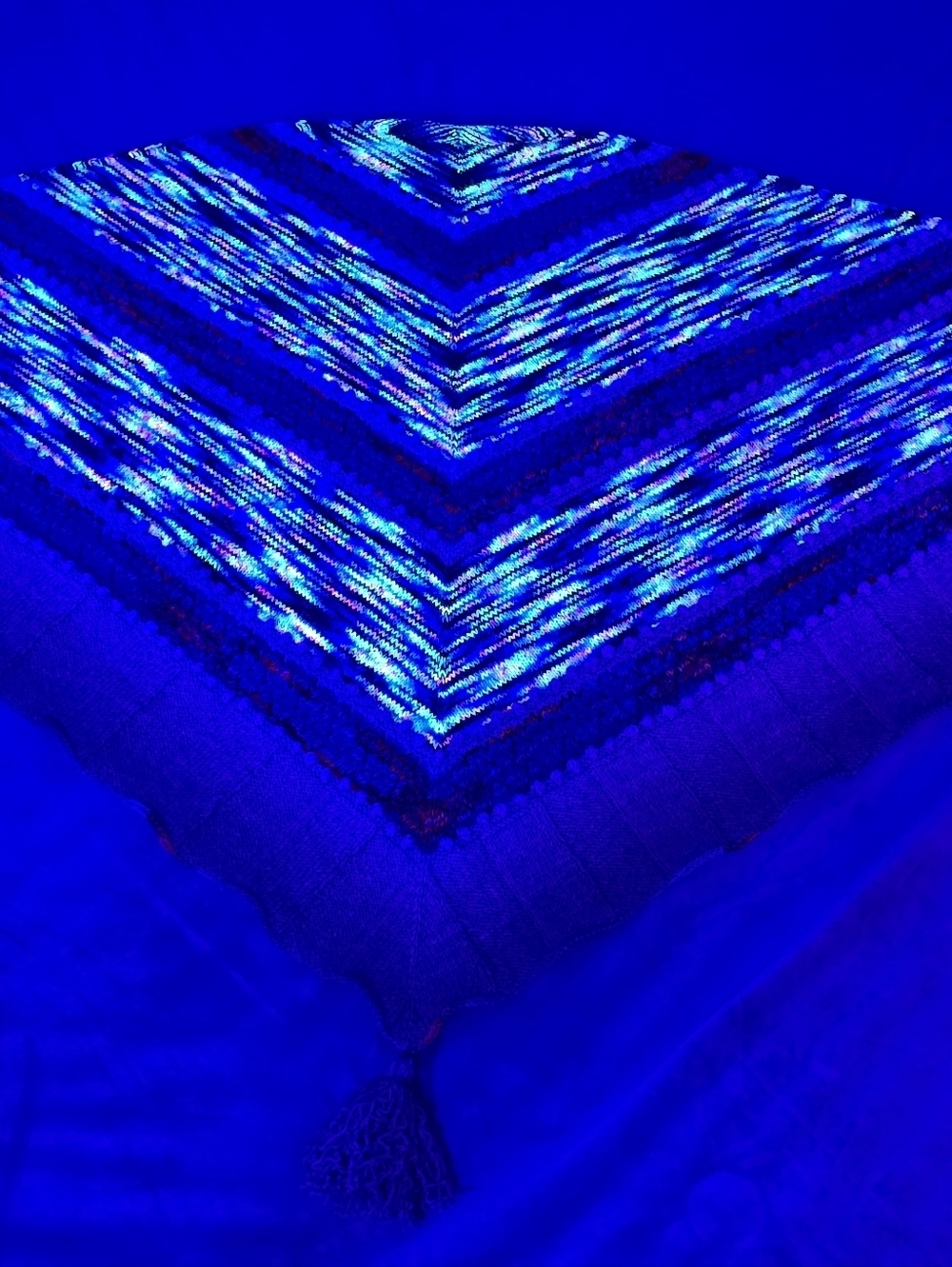 Lightweight Shawl Hand Knit One Of A Kind - Picture 7 of 7